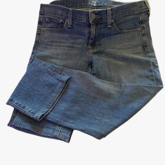 Seven for All Mankind Womens Washed Denim Mid-Rise Straight Leg Jeans Sz 29 EUC - Picture 2 of 8